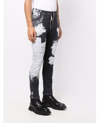 DSQUARED2 Distressed Paint Splatter Skinny Jeans
