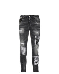 John Richmond Patch Detail Skinny Jeans