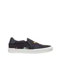 Charcoal Print Slip-on Sneakers