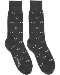 Charcoal Print Socks