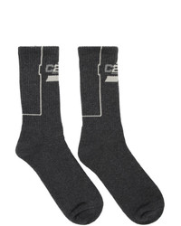 C2h4 Grey Company Logo Socks