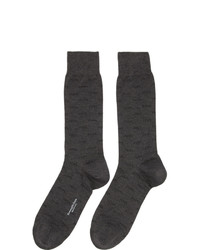 Ermenegildo Zegna Grey Iconic Triple X Socks