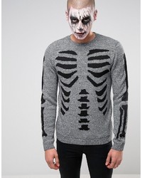 Asos Halloween Sweater With Skeleton Body