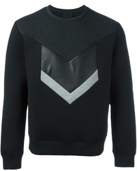 Les Hommes Chevron Print Sweatshirt