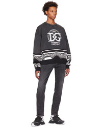 Dolce & Gabbana Gray Printed Sweatshirt