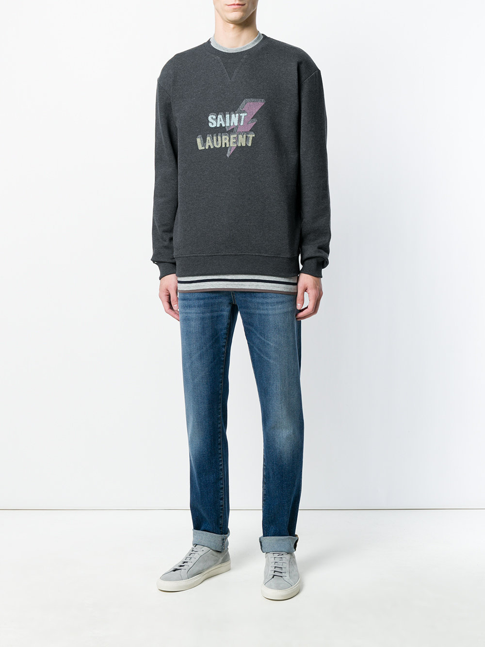 Saint laurent shop lightning bolt sweatshirt