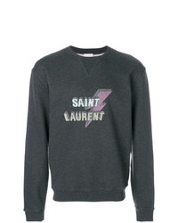 Saint Laurent Lightning Bolt Logo Sweatshirt