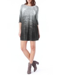 Charcoal Print Swing Dress