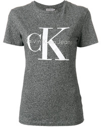 CK Calvin Klein Ck Jeans Logo Print Shrunken Effect T Shirt