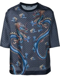 Dolce & Gabbana Dragon Print Short Sleeve T Shirt