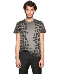 Diesel Leopard Printed Cotton Jersey T Shirt