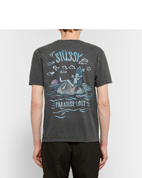 Stussy Stssy Paradise Lost Printed Cotton Jersey T Shirt