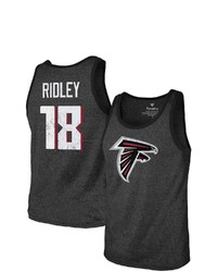 Majestic Threads Calvin Ridley Heathered Black Atlanta Falcons Name Number Tri Blend Tank Top