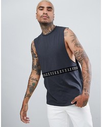 ASOS DESIGN Sleeveless T Shirt With Body Metal
