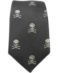 The Tie Bar Skull And Crossbones Charcoal