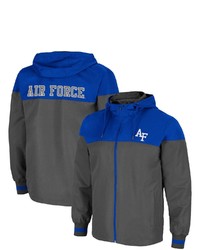 Colosseum Charcoalroyal Air Force Falcons Game Night Full Zip Jacket At Nordstrom