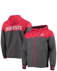 Colosseum Charcoalscarlet Ohio State Buckeyes Game Night Full Zip Jacket At Nordstrom