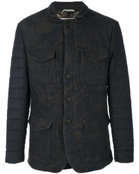 Charcoal Print Wool Jacket