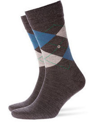 Burlington Printed Virgin Wool Ankle Socks