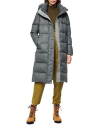 Andrew Marc Brushed Long Down Puffer Coat