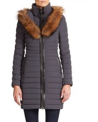 Mackage Kaylina Fur Trimmed Lightweight Puffer Coat