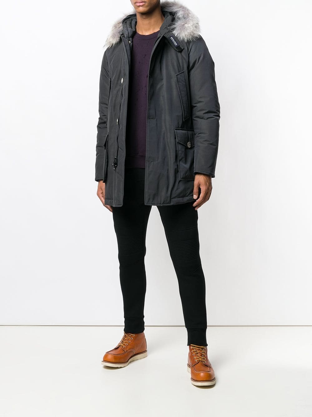 Woolrich Padded Hooded Coat 764 Lookastic 3086