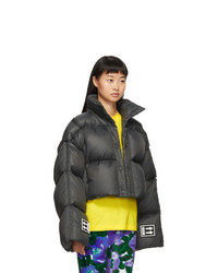 Off-White Black Down 3d Cropped Puffer Jacket