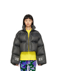 Off-White Black Down 3d Cropped Puffer Jacket