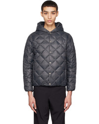 TAION Gray Hooded Down Jacket