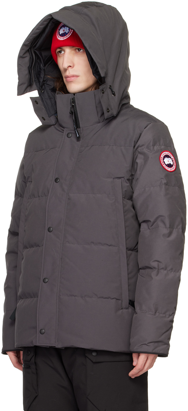 Canada Goose Gray Wyndham Down Jacket, $1,250 | SSENSE | Lookastic