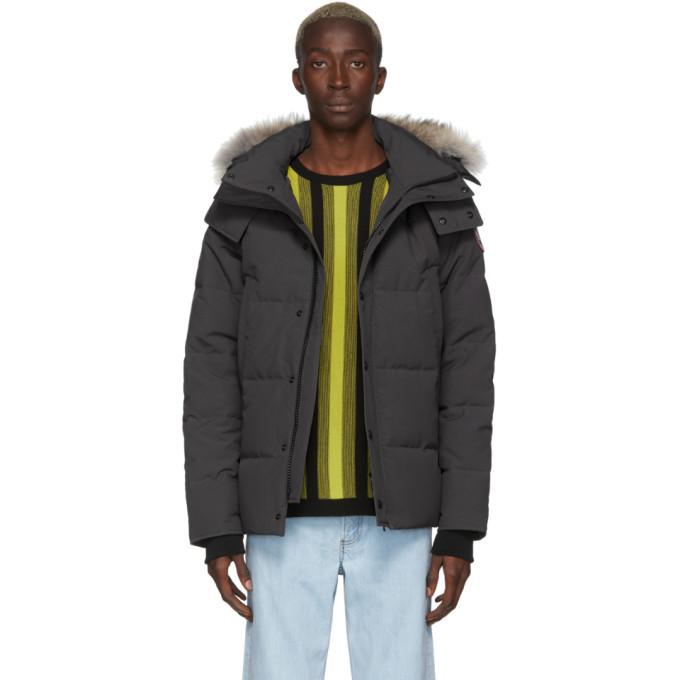 Canada Goose Grey Down Wyndham Parka, $950 | SSENSE | Lookastic