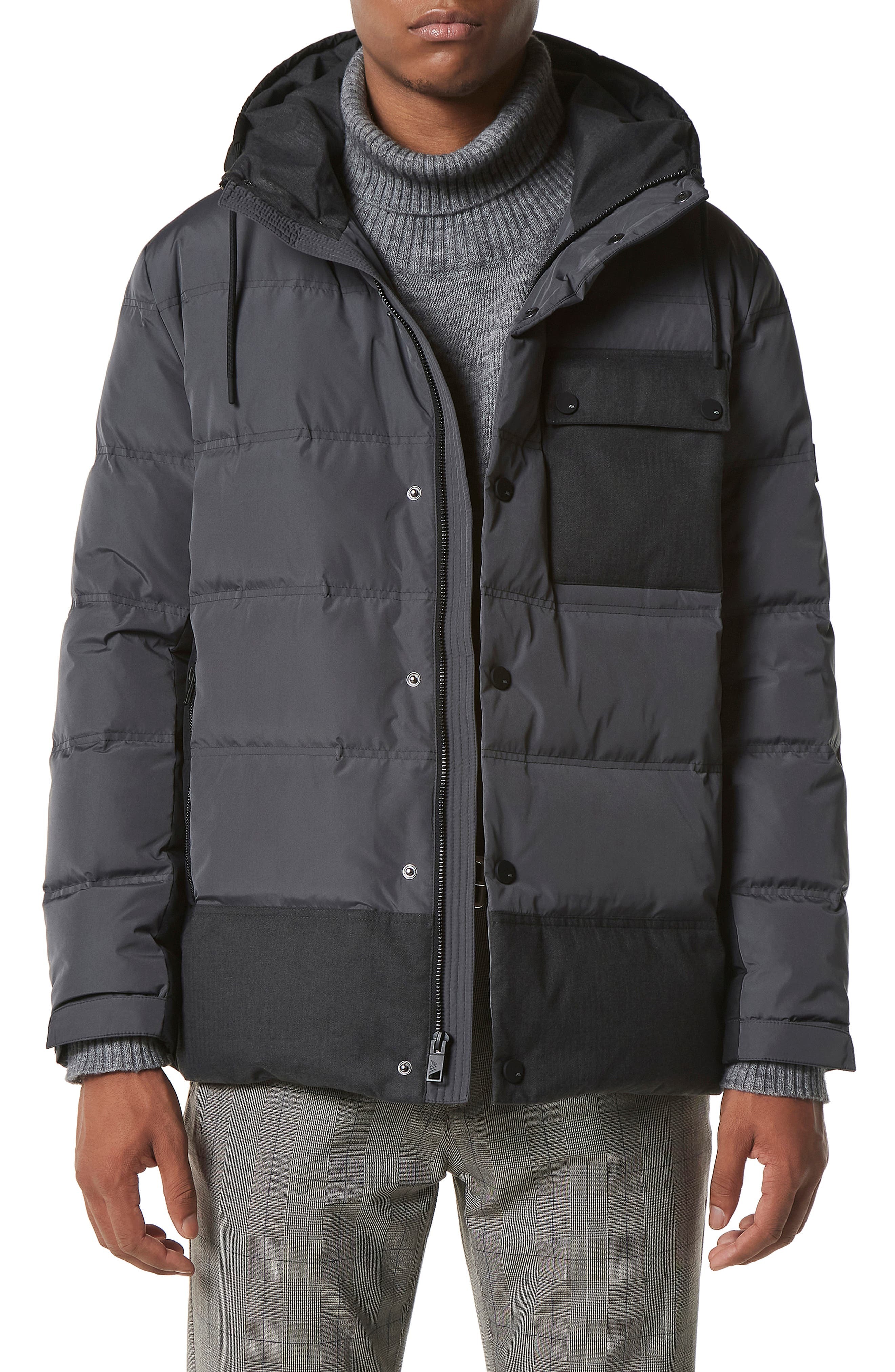 Marc New York Halifax Hooded Water Resistant Down Feather Fill Jacket ...