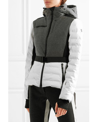Erin Snow Kat Color Block Quilted Merino Wool Blend Ski Jacket