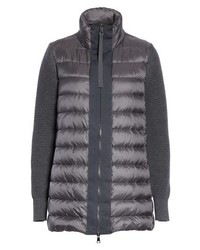 Moncler Maglione Quilted Down Knit Cardigan