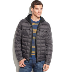 GUESS Quilted Jacket With Knit Hood