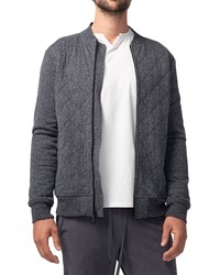 Good Man Brand Mayhair Quilted Bomber Jacket In Charcoal Heather At Nordstrom