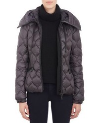 Moncler Honeycomb Pattern Quilted Hooded Gres Jacket