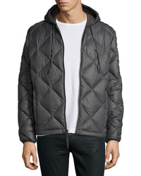 Andrew Marc Marc New York By Appleton Quilted Puffer Hooded Jacket Fog Gray