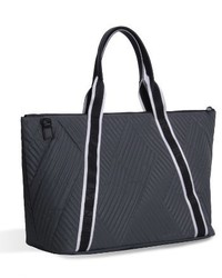 Jane Quilted Nylon Tote Grey