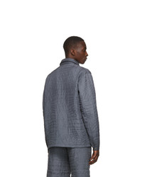 Paul Smith Grey Quilted Silk Jacket