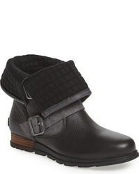 Charcoal Quilted Snow Boots