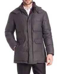 Charcoal Quilted Wool Jacket
