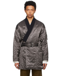 Ambush Black Satin Padded Kimono Jacket