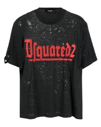 DSQUARED2 Distressed Effect Logo T Shirt