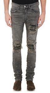 distressed grey jeans