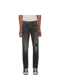 R13 Black Brandon Slim Jeans