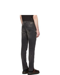 R13 Black Moto Jeans