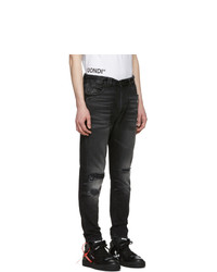 Off-White Black Slim Low Crotch Jeans