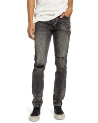 Ksubi Chitch Onyx Scratch Ripped Skinny Jeans In Black At Nordstrom