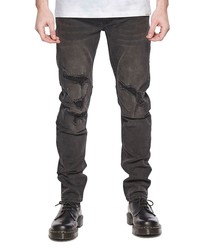 ELEVENPARIS Distressed Athletic Fit Jeans In Stonewashed Black At Nordstrom